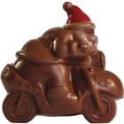 Chocoladeplaat met 2 uithollingen voor kerstman op motor - Matfer