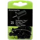 Exacompta Papic Punaises PS (Polystyreen) 10 mm Zwart Pak van 25