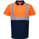 Polo Tweekleuren Blauw/oranje S479 Portwest