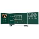 Vijfvlaksbord Softline profiel 19mm, schuifmechaniek, email groen 120x200 cm
