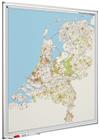 Landkaart bord Softline profiel 8mm, Nederland PC 130x110 cm