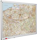Landkaart bord Softline profiel 8mm, BeLux Wegen 110x130 cm