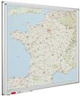 Landkaart bord Softline profiel 8mm, Frankrijk Wegen 120x120 cm