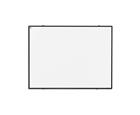 Whitebord zwart Softline profiel 8mm, emailstaal wit 150x300 cm