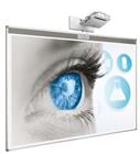 Beschrijfbaar projectiebord (softline profiel) voor interactieve touch beamer 128x201 cm