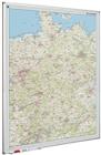 Landkaart bord Softline profiel 8mm, Duitsland Wegenkaart 120x90 cm