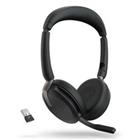 Jabra Evolve2 65 Bedraad / Draadloos Stereo Headset Over het hoofd Bluetooth Zwart