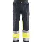 Werkbroek stretch hoge zichtbaarheid marineblauw/fluorescerend geel