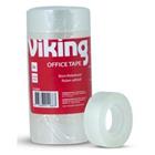 Viking Plakband Office Transparant 19 mm (B) x 33 m (L) Kleine kern PP (Polypropeen) 8 Rollen