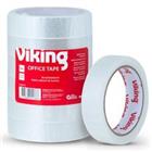 Viking Plakband Office Transparant 24 mm (B) x 66 m (L) Grote kern BOPP (bi-axiaal georiënteerde polypropeen) 6 Rollen