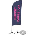 Beach Flag Alu Wind Compleet - Ouvert 24/7 - kruisvoet - Showdown.