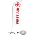 Beach Flag Alu Wind compleet - FIRST AID - kruisvoet - Showdown.