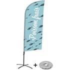 Beach Flag Alu Wind compleet - Poisson frais - Kruisvoet - Showdown.