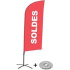 Beach Flag Alu Wind compleet - SOLDES - kruisvoet - Showdown.