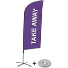 Beach Flag Alu Wind compleet - TAKE AWAY - kruisvoet - Showdown.