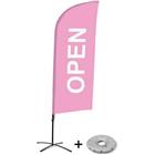 Beach Flag Alu Wind compleet - Open-  kruisvoet - Showdown.