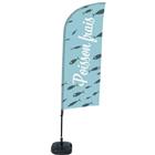 Beach Flag Alu Wind compleet, - Poisson frais, French, watertankvoet.