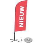 Beach Flag Alu Wind Compleet - nieuw - kruisvoet - Showdown.