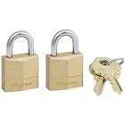 Hangslot -massief messing - set van 2 - Master Lock