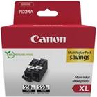 Canon 550, 550 Origineel Inktcartridge Zwart Duopak van 2