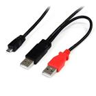 StarTech.com 91 cm USB Y-kabel voor externe harde schijf dubbel USB-A naar Micro-B