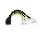 StarTech.com 15cm LP4 naar 8-pins PCI Express Videokaart Voeding Verloopkabel