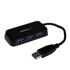 StarTech.com Draagbare 4-poorts SuperSpeed USB 3.0 hub zwart