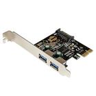 StarTech.com 2 poort USB 3.0 PCI Express controller kaart met SATA voeding