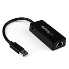 StarTech.com USB 3.0 naar gigabit Ethernet-adapter NIC met USB-poort zwart