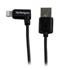 StarTech.com 2 m hoekige zwarte Apple 8-polige Lightning-connector naar USB-kabel voor iPhone / iPod / iPad