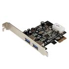 StarTech.com 2-poorts PCI Express (PCIe) SuperSpeed USB 3.0-kaartadapter met UASP LP4-voeding