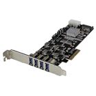 StarTech.com 4-poorts PCI Express (PCIe) SuperSpeed USB 3.0 kaartadapter met 4 speciale 5 Gbps kanalen UASP SATA/LP4-voeding