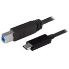 StarTech.com USB31CB1M USB-kabel 1 m 3.2 Gen 2 (3.1 Gen 2) USB C USB B Zwart