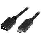 StarTech.com Micro-USB verlengkabel 0,5 m M/F Micro USB kabel 50cm