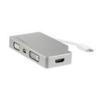 StarTech.com Aluminium A/V reisadapter: 4-in-1 USB-C naar VGA, DVI, HDMI of mDP 4K