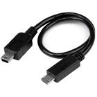 StarTech.com 20 cm USB OTG kabel Micro USB naar Mini USB M/M USB OTG Adapter