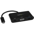 StarTech.com USB-C naar VGA multifunctionele adapter met Power Delivery en USB-A poort