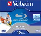 Verbatim 43736 Lees/schrijf blu-ray disc BD-R 50 GB 10 stuk(s)