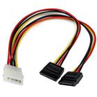 StarTech.com 30 cm LP4 naar 2x SATA Voedingskabel Y-adapter