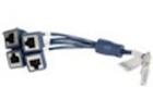 Hewlett Packard Enterprise JG263A kabeladapter/verloopstukje Mini D-28 4-RJ45 Zwart