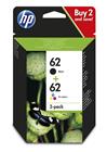 HP 62 Ink Cart Combo 2-Pack Blistered