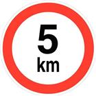 Pictogram - Maximum snelheid 5 km/u - Polyester