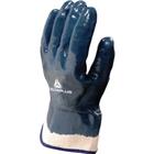 Handschoen nitril Blauw Geheel Gecoat - Canvas Manchet 6 Cm