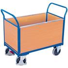 Ergonomische wagen met 4 houten panelen - Draagvermogen 400 kg tot 500 kg