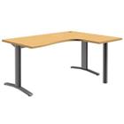 Bureau Compact - Pure - Vast onderstel - Beuken/aluminium