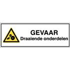 Gevaarteken - Gevaar - Draaiende onderdelen - Hard