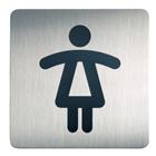 Vierkant design-pictogram toilet - Dames