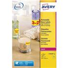 Fluorescerende etiket, herplaatsbaar Avery - Voor laserprinter